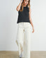 Cream Wide Leg Pants